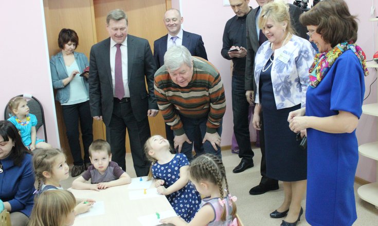 Во время посещения детского сада № 484