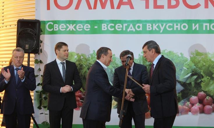Открытие первой очереди тепличного комбината ООО ТК «Толмачевский»