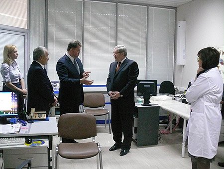 Во время осмотра помещений клиники