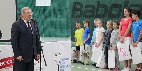 Полномочный представитель пожелал успехов участникам открытого турнира Сибири по теннису
