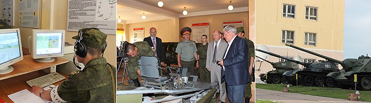В ходе посещения учебного центра военной части в поселке Песчанка