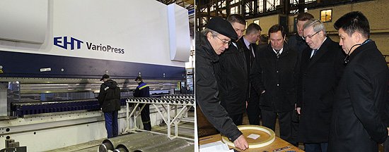 В ходе осмотра цехов предприятия