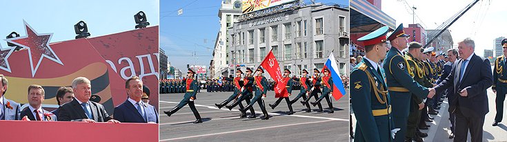 Полпред поприветствовал участников военного парада войск Сибирского гарнизона