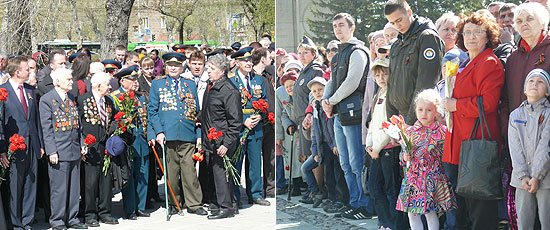 Участники торжественного митинга