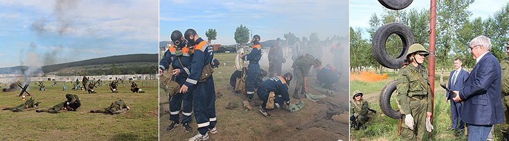 На военном полигоне, где проходит военно-спортивная игра «Зарница»