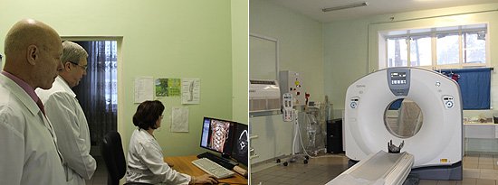 В ходе осмотра отделения томографии