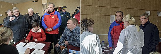 В пункте временного размещения (фото предоставлено пресс-службой Правительства Республики Хакасия)