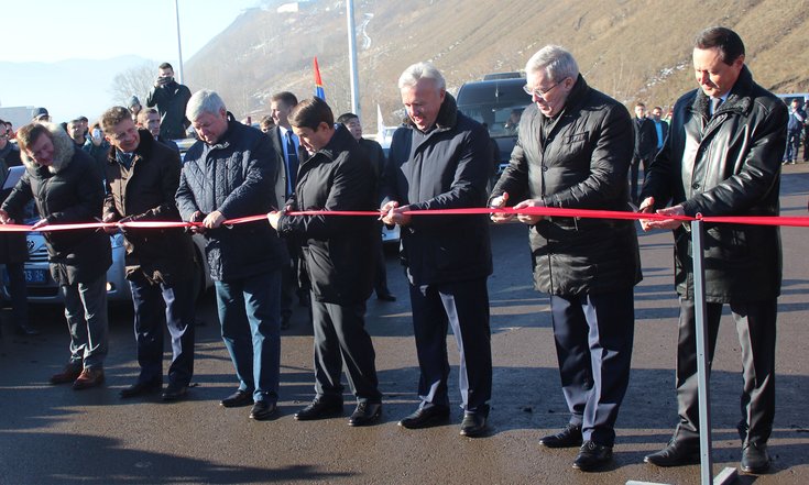 Открытие четвертого автодорожного моста через реку Енисей