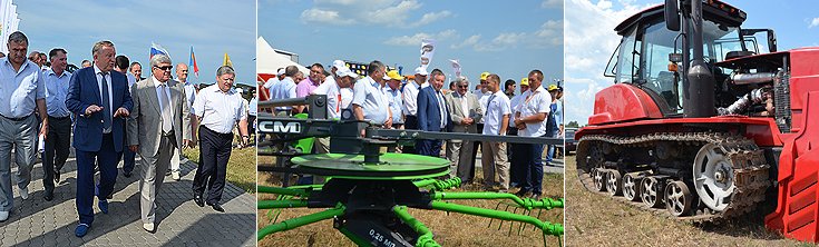 Полпред осмотрел экспозицию современной сельскохозяйственной техники и оборудования