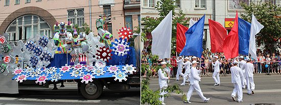 В честь Дня рождения города в Красноярске прошло карнавальное шествие