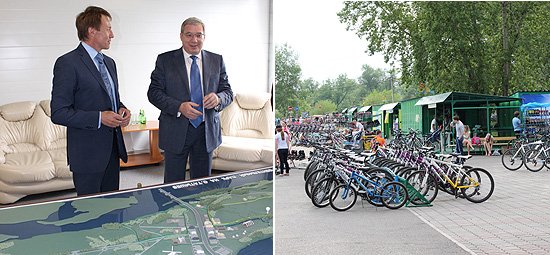 Полпред посетил рекреационную зону на острове Татышев, где реализуется проект «Парк здоровья в центре мегаполиса»