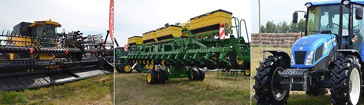 На демонстрационном поле для гостей форума был организован тест-драйв новинок сельскохозяйственной техники и оборудования