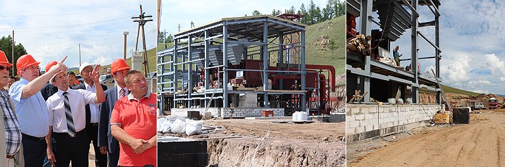 Строящаяся котельная в поселке Хову-Аксы