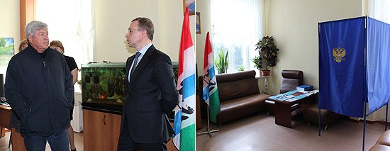 С председателем Избирательной комиссии Новосибирской области Юрием Петуховым