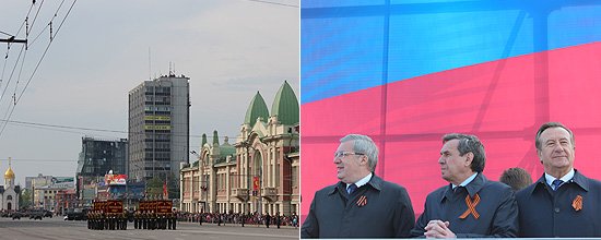 Во время торжественного парада войск Сибирского гарнизона