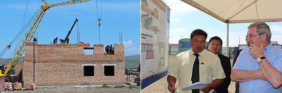 В ходе осмотра площадки строительства жилого комплекса в столице Республики Тыва