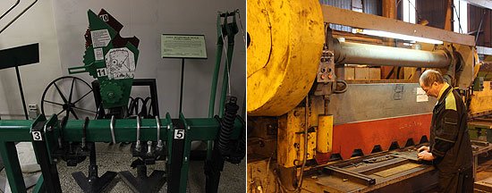 В ходе осмотра производственных мощностей ОАО «Сибирский агропромышленный дом» (слева - образец продукции)