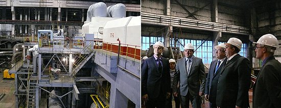 Полпред осмотрел турбинный зал Новосибирской ТЭЦ-4