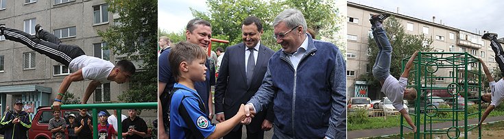Виктор Толоконский также посетил районный этап первого чемпионата г. Красноярска по подтягиванию на перекладине