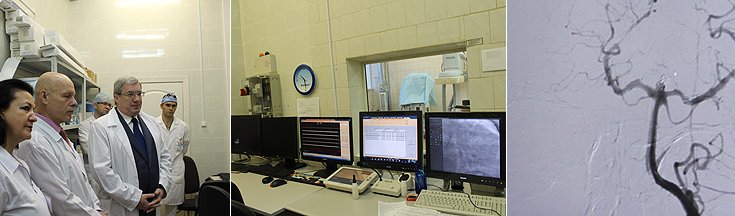 Виктор Толоконский ознакомился с новыми технологиями экстренных высокотехнологичных методов лечения острого инфаркта миокарда, которые применяются в Региональном сосудистом центре