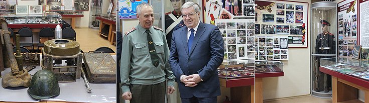 В ходе осмотра экспозиции военно-исторического музея Томского кадетского корпуса